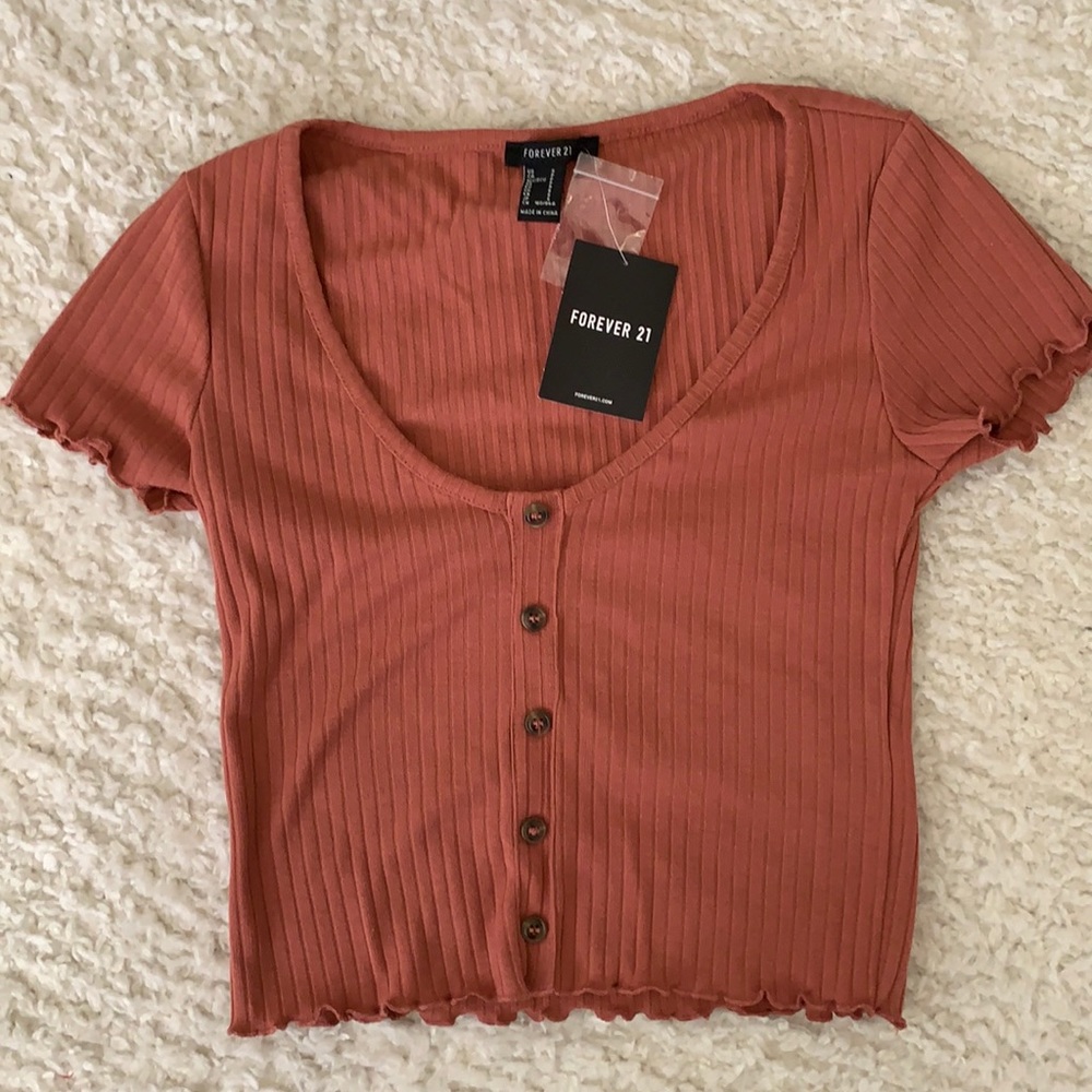 Button Crop Top
